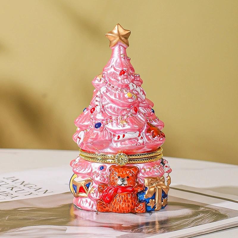 Christmas Tree Scented Candle European-Style Ceramic Jewelry Box Christmas Tree Bear Indoor Aromatherapy Christmas Box Home Craf