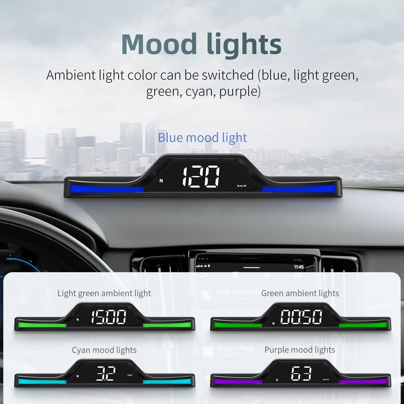 

G15 Car GPS Speedometer For HUD Head Up Display With Alarm For All Cars Number of Satellites Speed Clock On-board Computer
