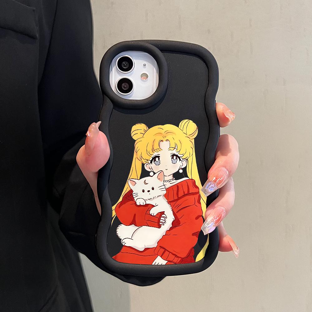 Big Wave Edge Weiches Silikonmaterial Macaron-Telefongehäuse Stoßfestes Schutzgummigehäuse für OPPO Reno Realme Infinix Tecno