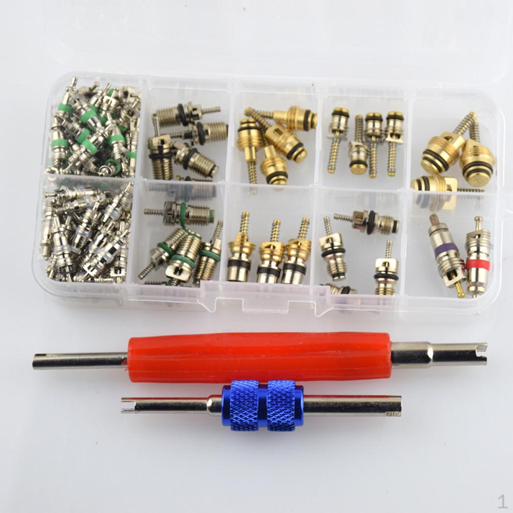 

102 Pieces Assortment A/C Valve 12 Valves kit