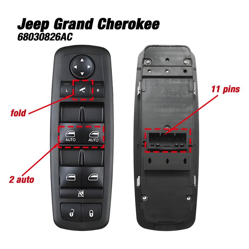 68030826AC For Dodge Durango Jeep Grand Cherokee 2011 2012 2013,Electric Power Master Window Switch Control Button 68030826AD