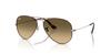 Ray-Ban RB3025 Aviator Sunglasses, Havana on Gunmetal, Brown Gradient, Size 58