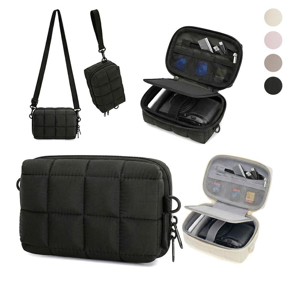 2 Carrying Ways Digital Camera Case Lightweight Puffy Camera Insert Pouch Thickened Soft Storage Bag Outdoor Photography