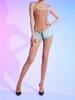 Women'S Elastic Unitard Spaghetti Strap Oil Shiny 5D Thin Sheer Bodysuit Sexy Open Crotch Tights Woman Clothing Leotard