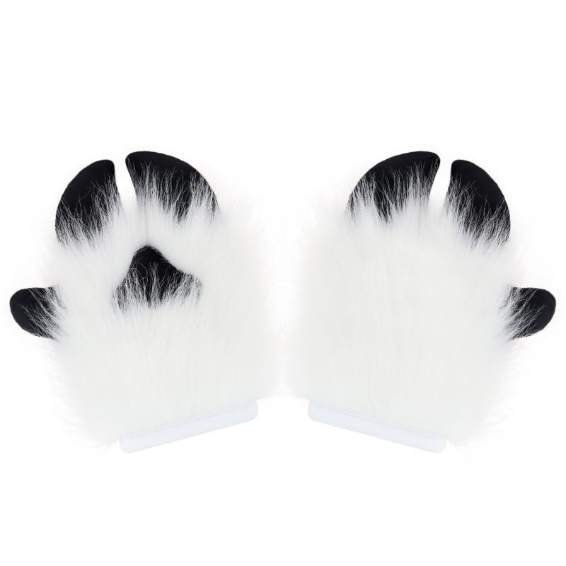 Anime Cosplay Furry Paws Gloves Soft Plush Costume Accessory For Role Playing And Themed Parties