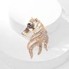 Minimalist Equestrian Themed Brooch Polished Alloy Construction Versatile Wear For Parties And Work Environments
