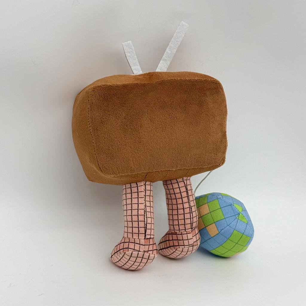 Stehlen Sie ein Brainrot TV Planet Earth Plüschtier Stofftier Puppe Niedliches Kreatives Kissen Kindergeburtstagsgeschenk