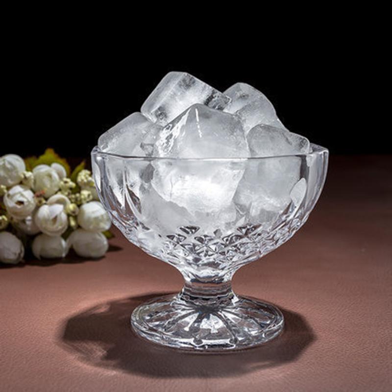 2er Set Kreative Eisbecher Milchshake Milchtee Salat Obst Kaltgetränk Gläser Transparentes Trinkgeschirr 220ml Dessertschale Party