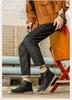Men's Plus Size Handmade Leather High-Top Winter Boots with Velvet Lining