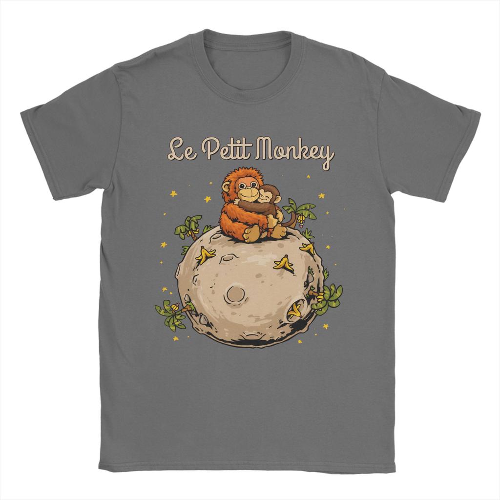 Cartoon Punch Monkey und OranMama T-Shirt Unisex Damen Reine Baumwolle Freizeit-T-Shirts Kurzarm Oberteile Übergröße