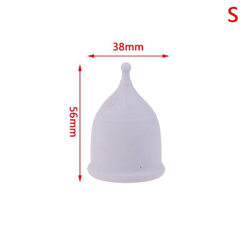 1 szt. Miękkiego silikonu dla kobiet wrażliwych na okres menstruacyjny kubeczek wielokrotnego użytku SML