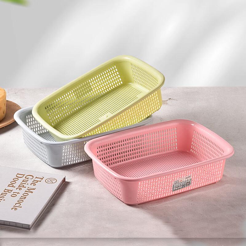 Rectangular Plastic Drain & Rice Sieve Basket