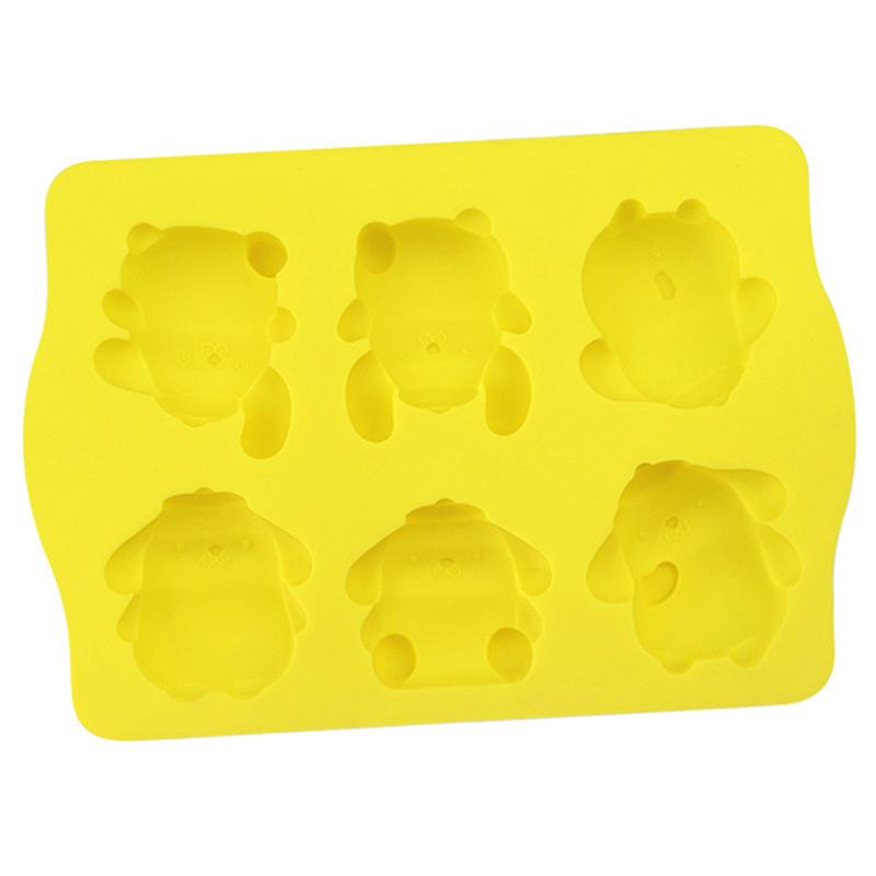 Kawaii Diy Cartoon Puppy Cookie Chocolate Baking Tool Cartoon Silicone Ice Block Diy Soap Mold Set
