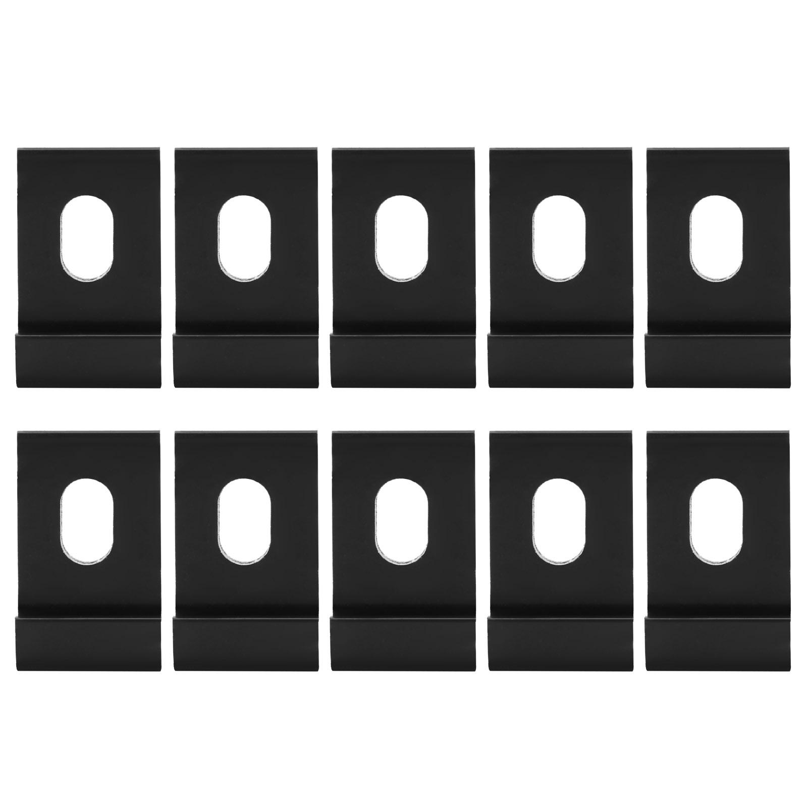 

10 шт. Базовые зажимы Крючки Крепления Крепит Алюминиевые Теплицы Набор для Крепления чёрный