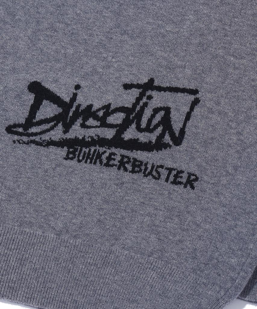 BUNKERBUSTER Lettering Halftone Pullover Knit Mq1Su042_Melange Grey