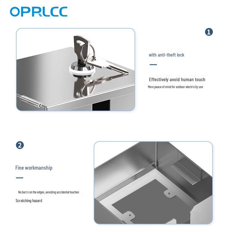 OPRLCC Stainless Steel Waterproof Outdoor Protection Box