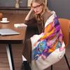 1Pcs K Pop Demon Hunter Warmth Flannel Blanket Cover Soft Multifunctional Decorative Blanket Universal Throw Blankets Fans Gifts