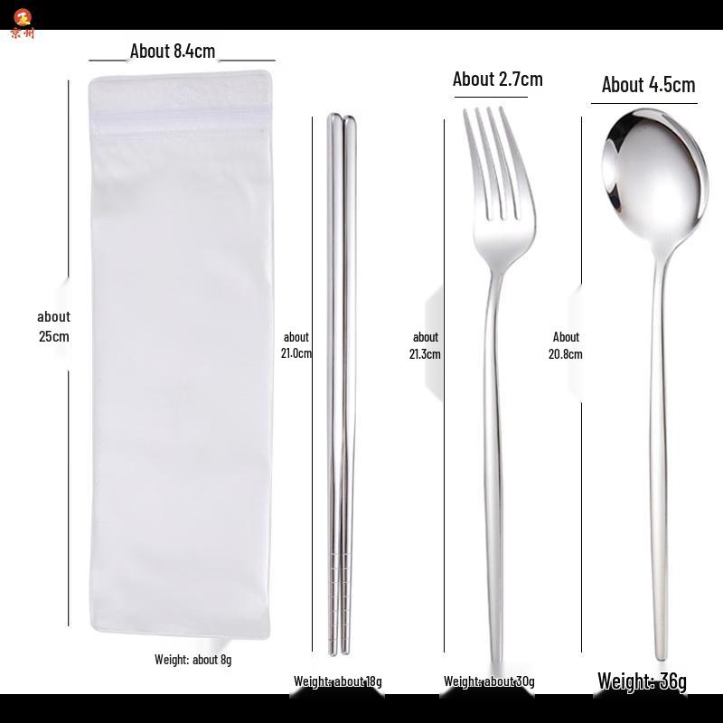Jingzhou Stainless Steel Portable Cutlery Set (10-Pack) One Size