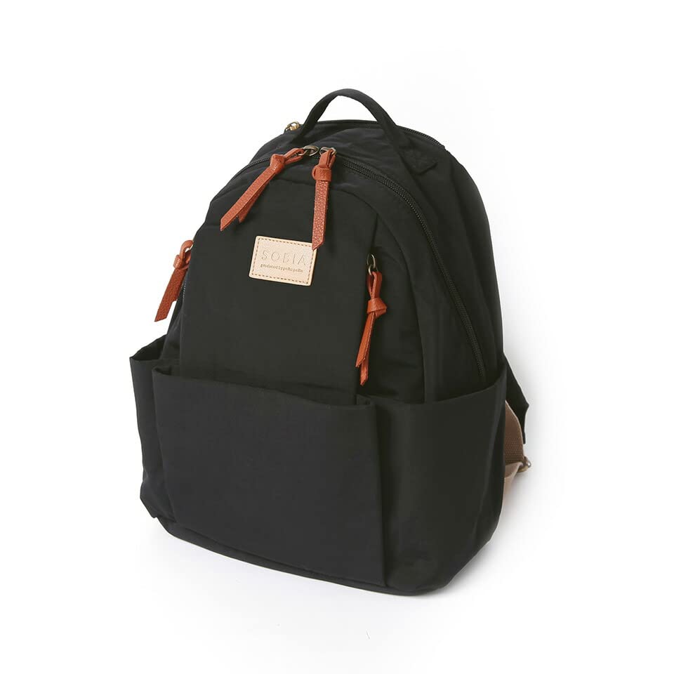 Water-repellent Backpack for Adults with Ample Storage Space (Black)