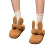 Fashion Women's Autumn and Winter New Round Toe Deep Mouth Soft Sole Warm Cotton Shoes Sweet Platform Plush Half Mow