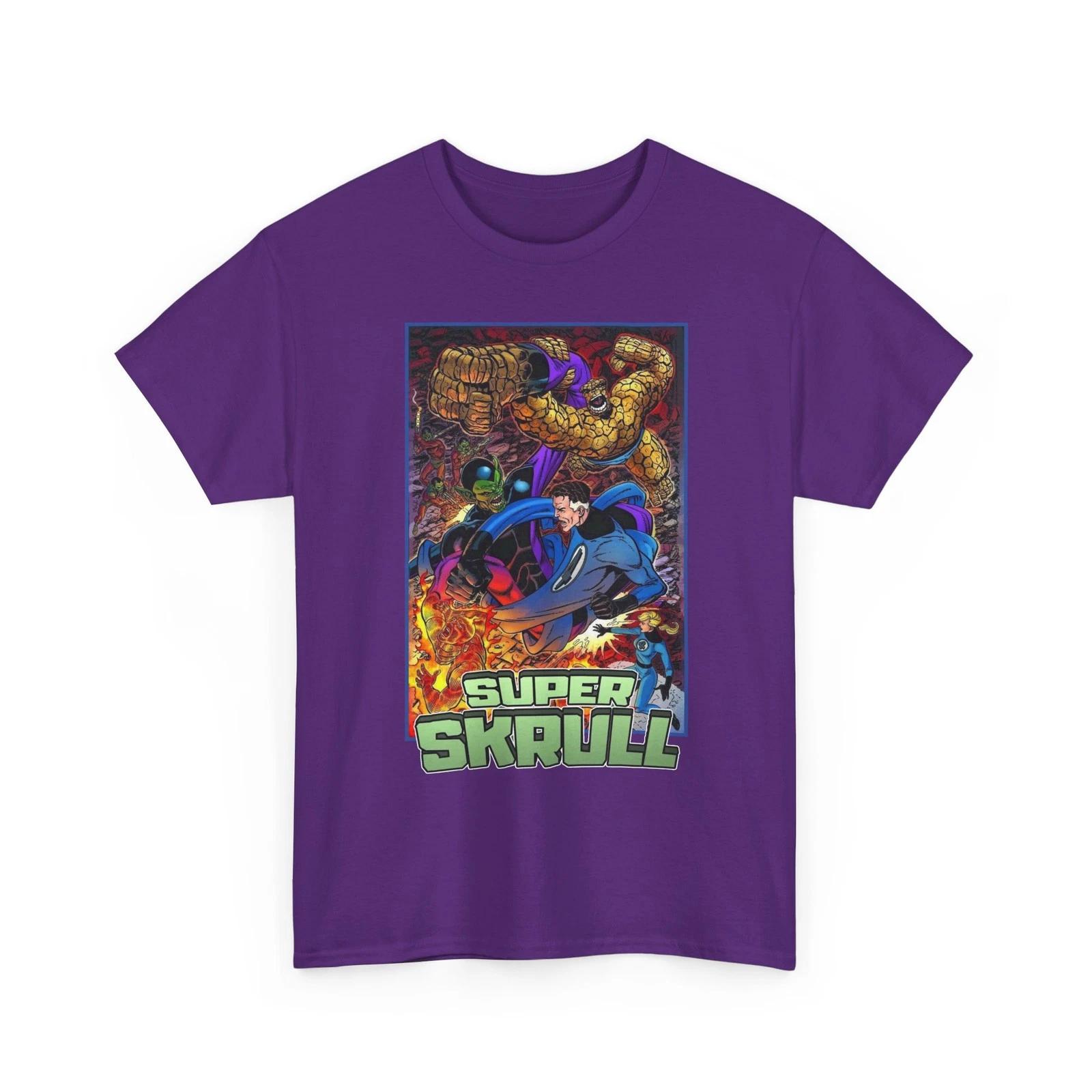 Fantastic Four Vs Super Skrull T-Shirt - John Byrne Art - Marvel Comics XL