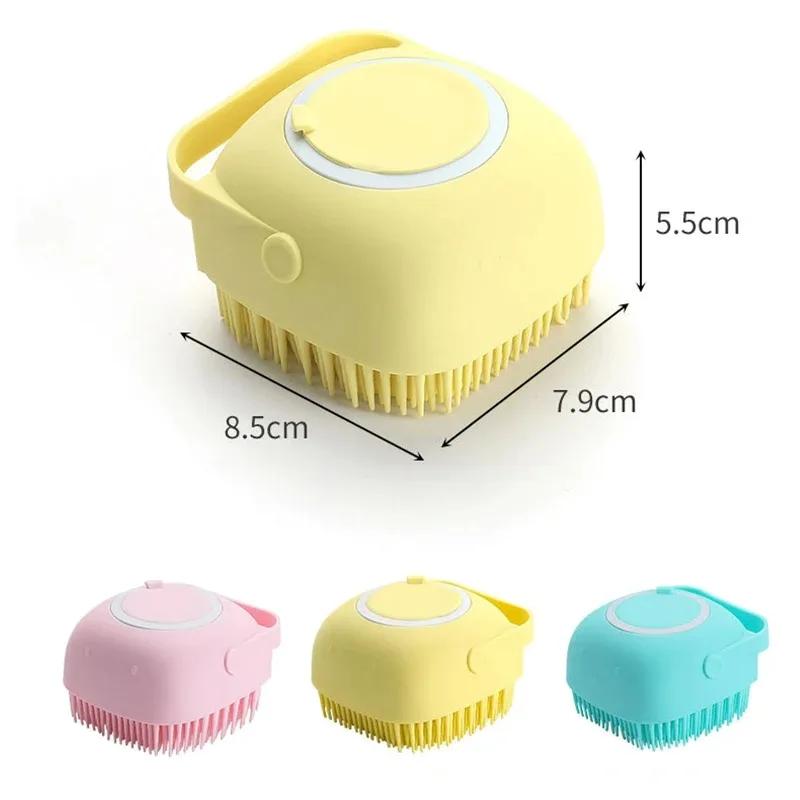 Pet Pets Dog Cats Silicone Massager Dogs Tools Bath Grooming Soft Comb Brush Accessories Cleaning Supplies Products Home Garden