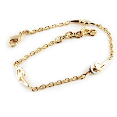 [L1742] - 2-tone 'Choreography' Gold-plated Bracelet