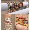 Elegant Ceramic Bead Bracelet Handmade Craft Supplies Stylish Wristband Handwoven Adjustable Unisex Jewelry Accessory