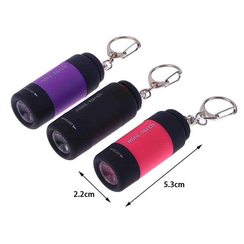 Travel Outdoor Portable Children'S Flashlight Small Keychain Light Usb Charging Flashlight Strong Led