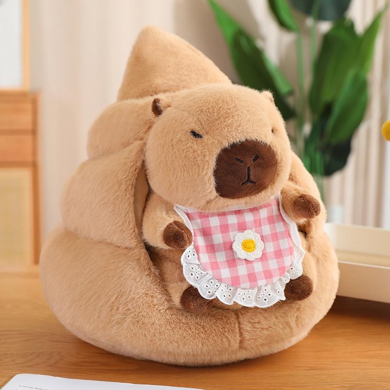 Cosplay Bee Capybara Hamburger Cloth Capibara PLushie Stuffed Vegetable Pumpkin Carrot Peppers Eggplant Hoodie Hat Toys for Kid