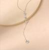 Teardrop Shaped Zirconia Pendant Necklace Gold Necklace for Women Romantic Wedding Birthstone Fashion Jewelry Charms