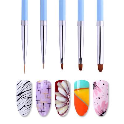 Nail Brush Metal Rod Gradient Phototherapy Gel Painted Stroke Flower Pull Nail Painting Autumn Chrysanthemum Pen