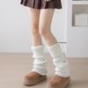 Solid Color Drawstring Leg Warmers for Women Girls Ribbed Knit Turn Cuff Boot Covers Socks for Ballet Dance Skating Yoga