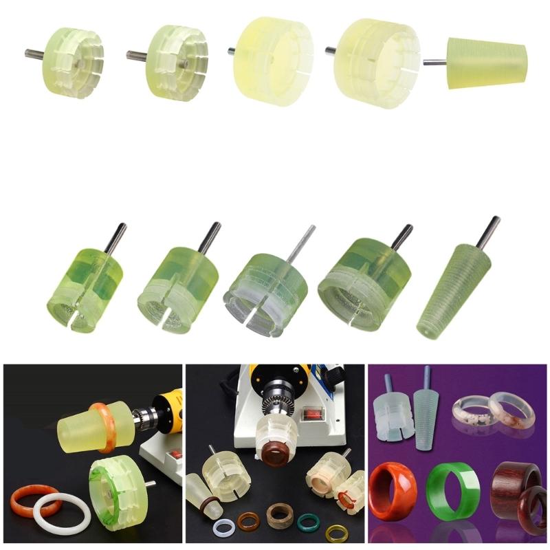Easy to Use Jewelry Polishing Aid Cone Shaped Silicone Fixing Stick for Rings Bracelet Gemstones Processing Tool