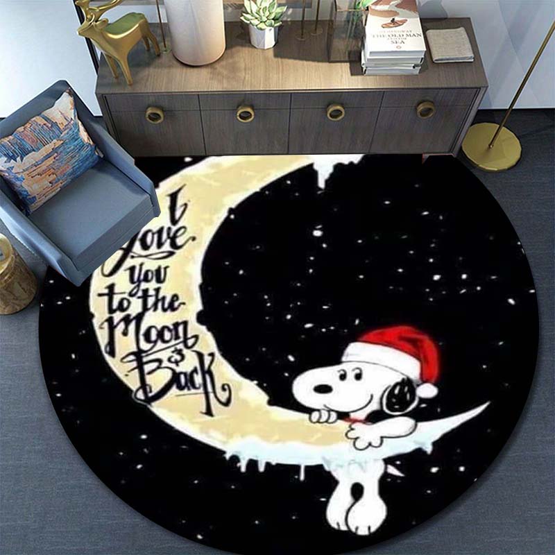 Lucky Red Rose Printed Round Carpet Anti Slip and Easy To Clean Ideal Carpet for Home or Vacation Homes Durable and Affordable