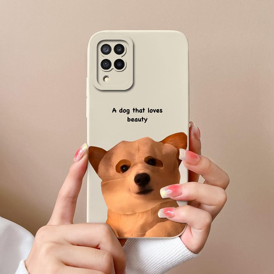 Telefonabdeckung Neu für Samsung M12 A02 A03 Core A04 A10 A13 A14 A20S Hülle Niedliches Kaninchen Matt Weiche Flüssigkeit Silikon Displayschutzhülle für Samsung Capas