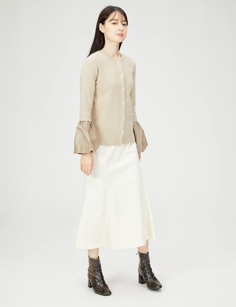 Mira Owen Knit Cardigan with Balloon BEG 0 Cuffs, 09WND224139, Women's,