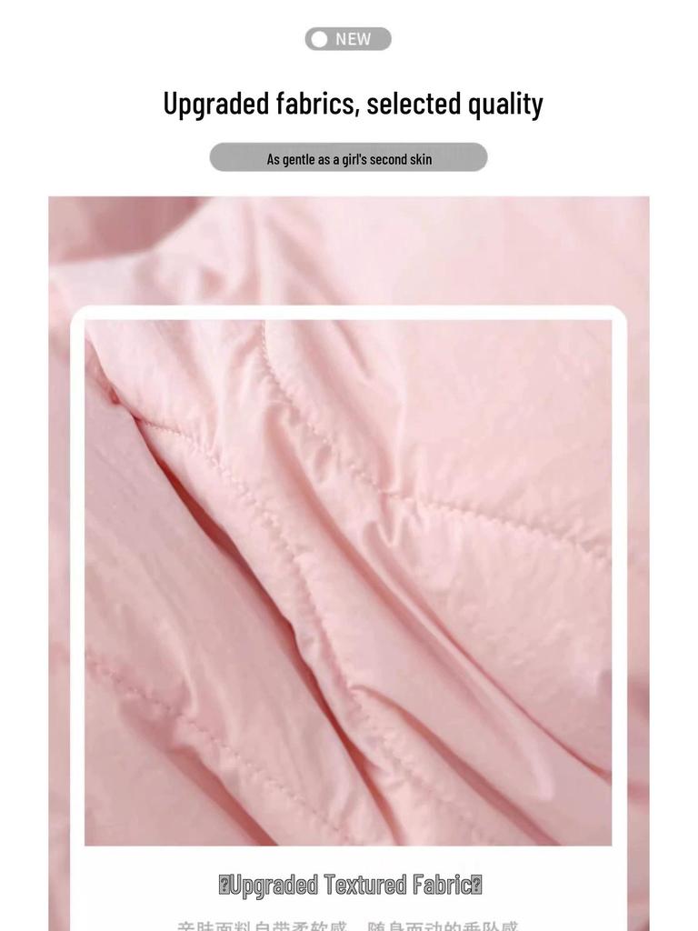 Women's Pink Fleece Cotton Wide-Leg Pants - Winter 2025 Casual Warm Plus Velvet Design