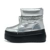 Fashion 8CM Snow Boots for Women Winter Boots Winter Warm Fur Women Ankle Boots Platform Heel Shoes Booties Comfortable Non Slip