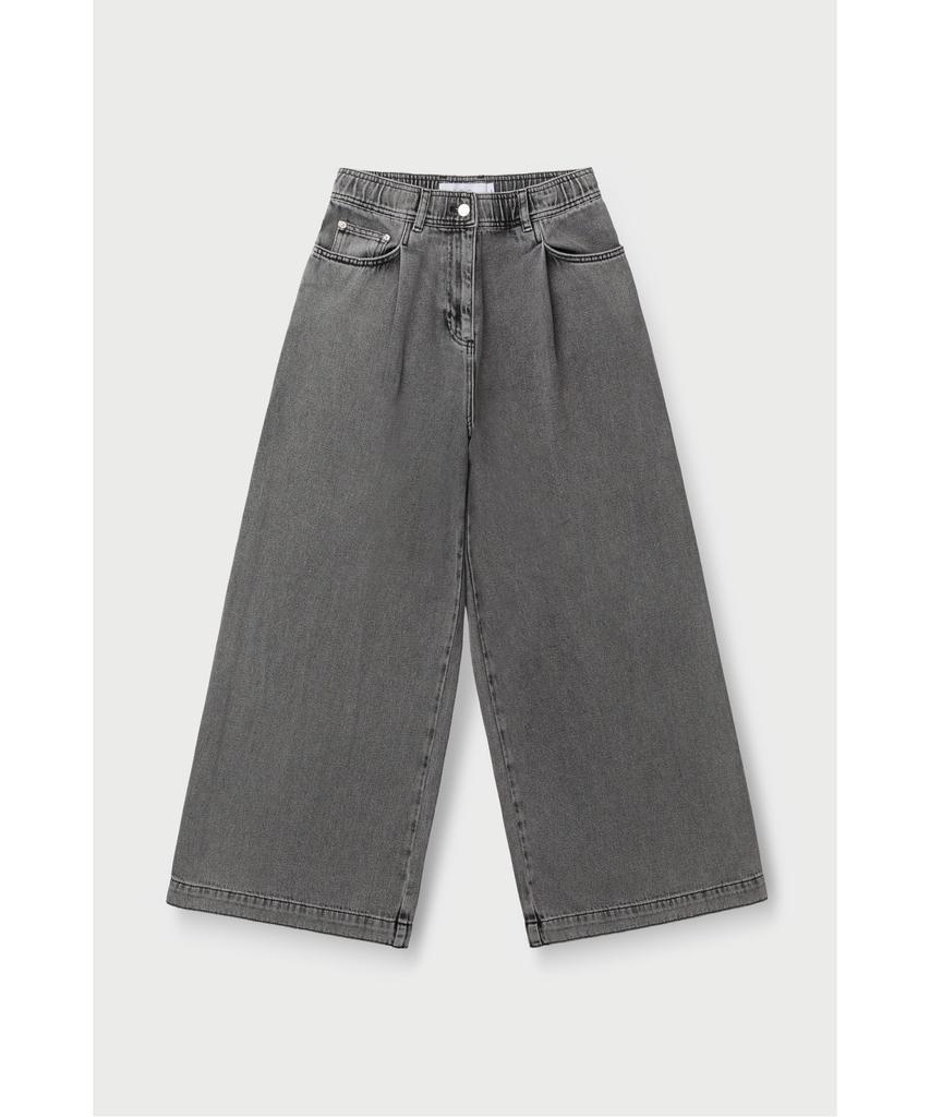 IROWOMEN Heliade Back Banding Wide Denim Pants Iopda26102Bkl