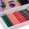 Color Dense False Eyelashes 10-18Mm Single Tuft Hair With Eyelash Glue Set