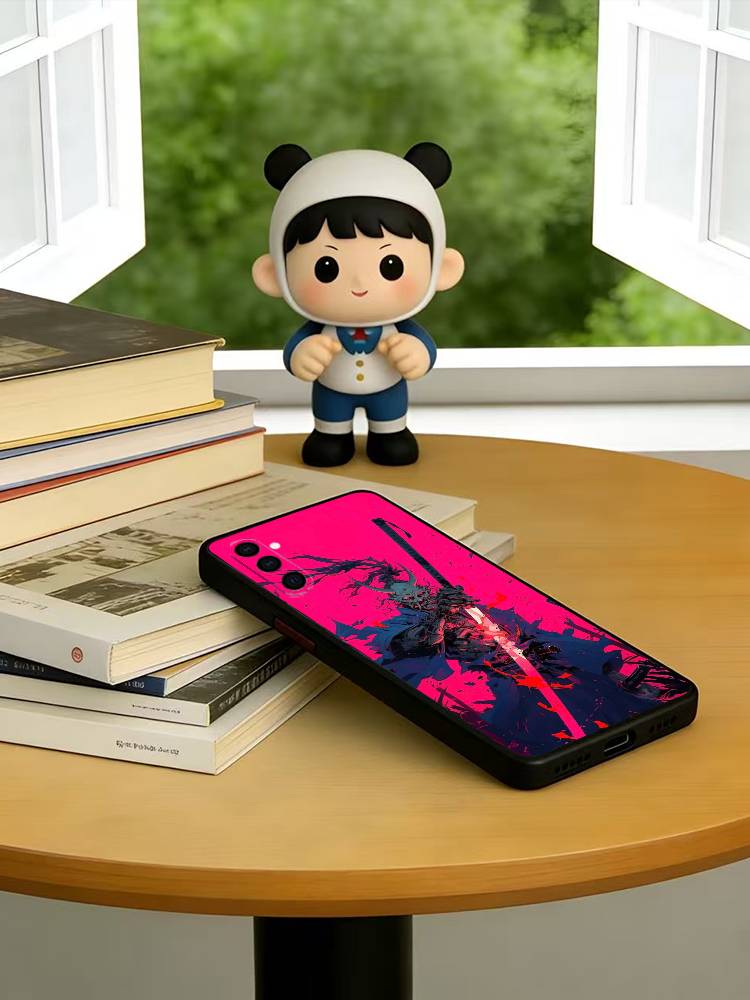 

Японский Самурай с Лицом Демона Чехол для Телефона Samsung Galaxy A73,A72,A71,A70,A53,A52,A51,Мягкий Силиконовый Черный Чехол Samsung a73 5g