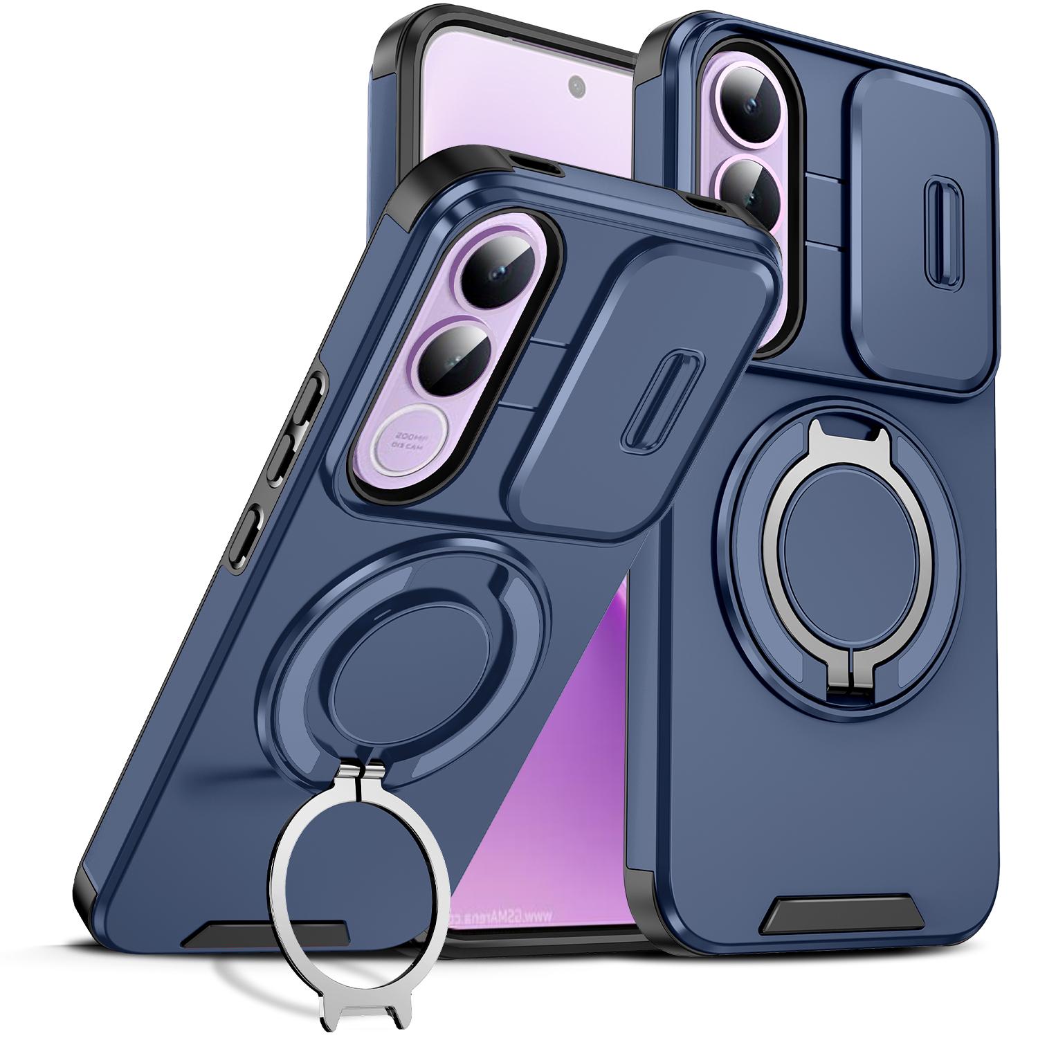 

For Vivo V70 FE Case Vivo V70FE Phone Case Vivo V70 FE Armor Slide Camera Lens Protection Back Cover Magnetic Ring Holder Coque vivo V70 FE