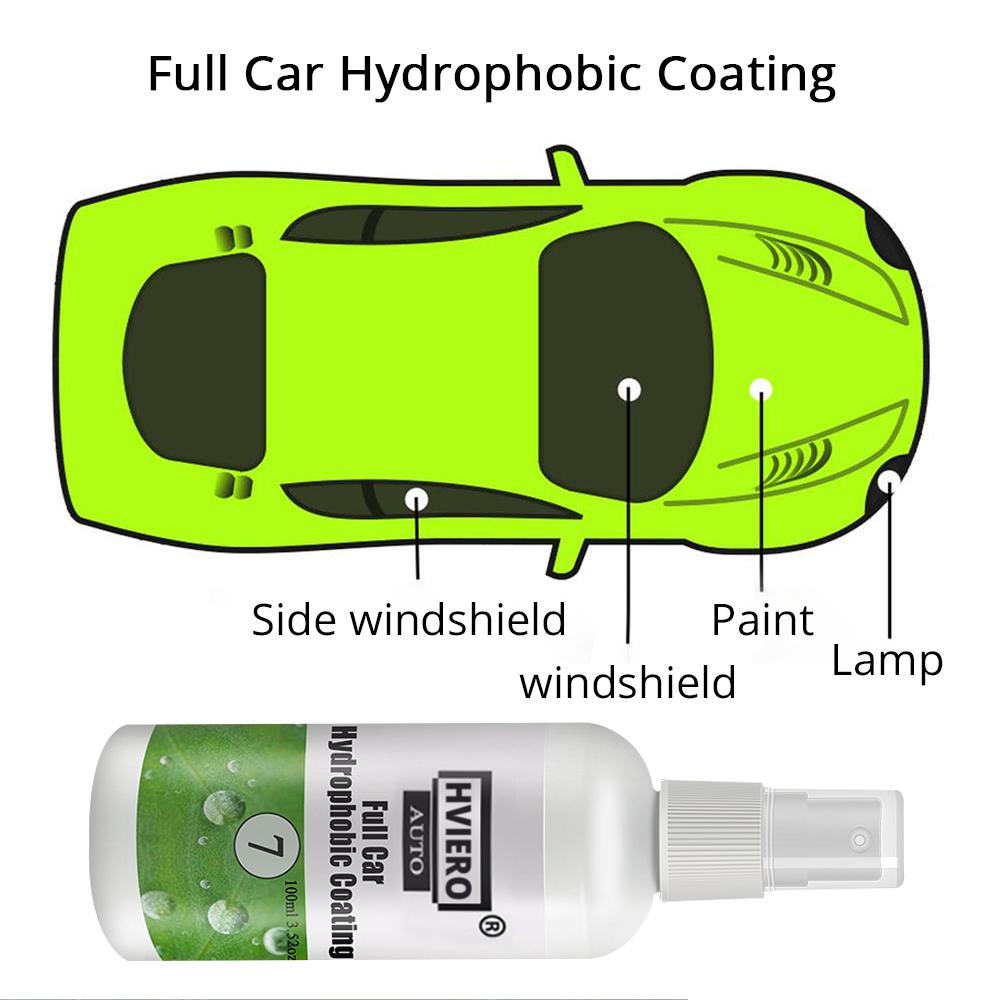 HVIERO-7 Car Cleaning Super Hydrophobic Water Rain Repellent Spray Car Windshield Glass Coating Agent Repellent Agent