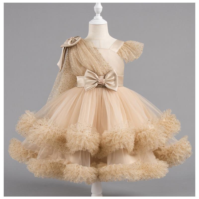 Little Girls Puffy Tulle Princess Dress Birthday Party Formal Dress