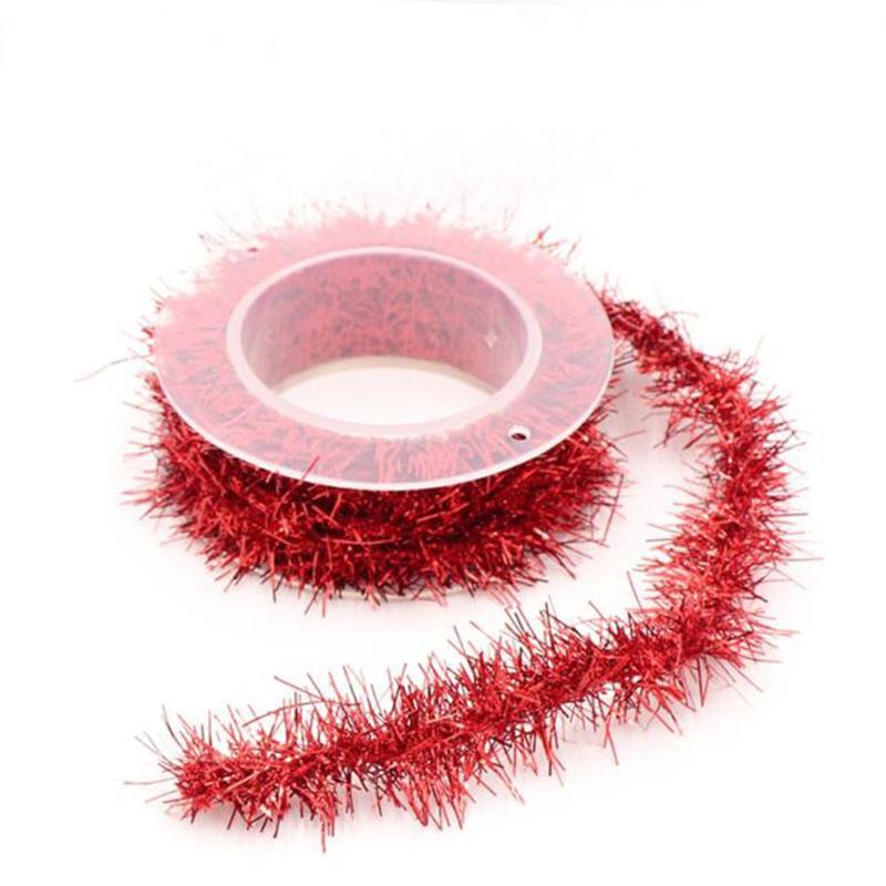 1.5M 1Pcs Christmas Wire Wreath Colorful Strip Christmas Tree Decor Props Line Wreath Ribbon DIY Crafts for Home Party Decor