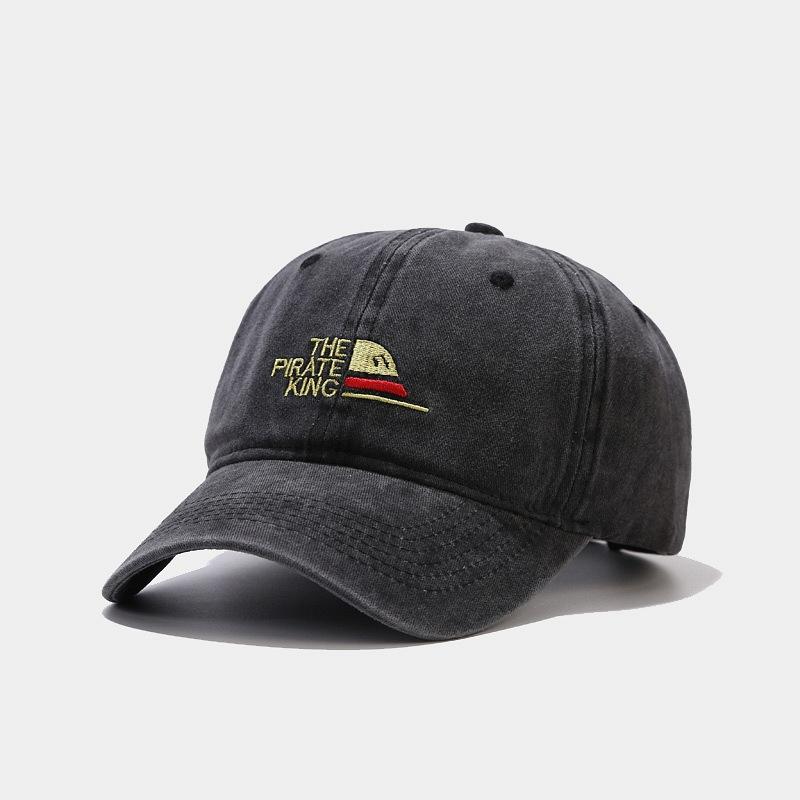 Baseball cap men's European and American washed retro embroidered cap women's outdoor travel sun protection curved brim sun hat