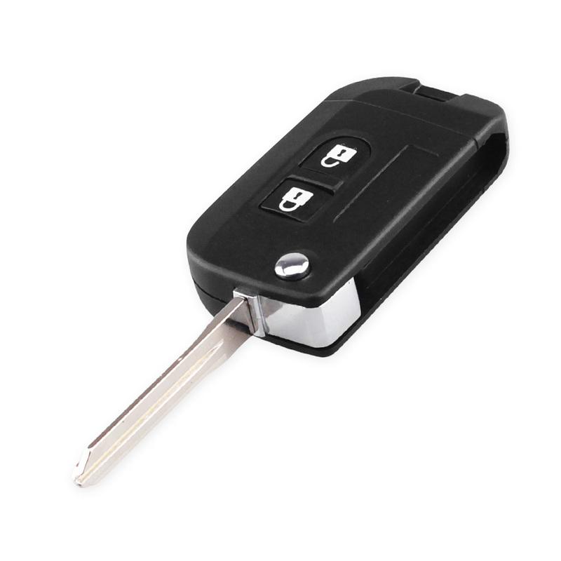 KEYYOU Flip Modified Remote Key Shell Fob Cover For Nissan Qashqai Primera Micra Navara Almera Note Sunny 2 Buttons Car Case