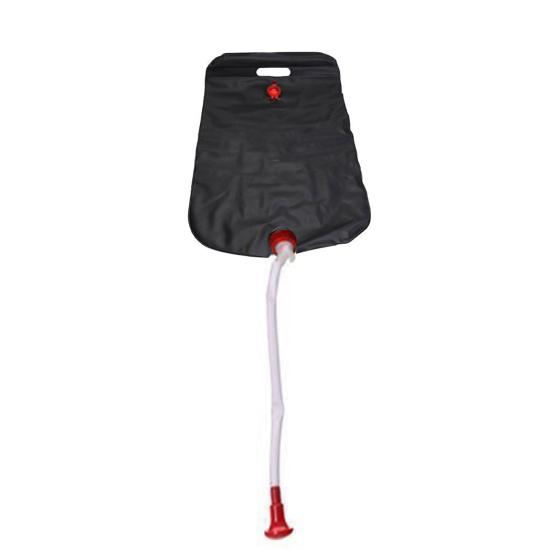 

5 галлонов/20 л Мешок для душа для кемпинга Портативный солнечный мешок для душа со съемным шлангом и переключаемой душевой лейкой для кемпинга, пляжа, плавания, на открытом воздухе чёрный