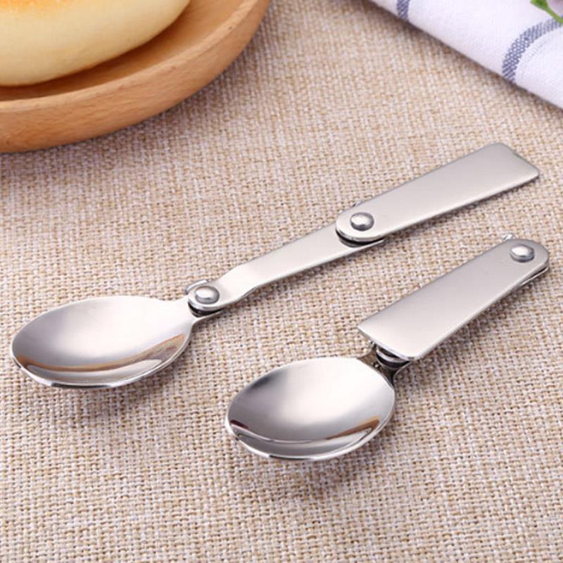 Camping Survival Set Dining Spoon Hiking Travel Portable Outdoor Tableware Folding Stainless Steel 4 Colors With Plastic Holder купить недорого выгодные цены бесплатная доставка реальные отзывы с фото Joom Camping Survival Set Dining Spoon, Outdoor Plastic Dining Tableware